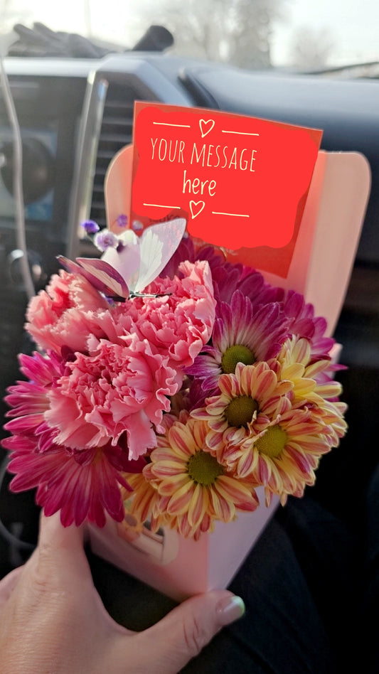 Bouquet w/ 20 oz beverage